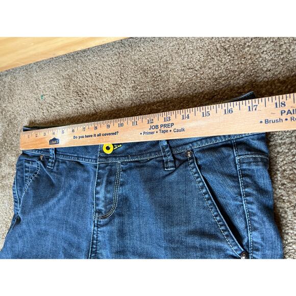 LOLE size 10 jeans, blue organic cotton flare leg low-rise boho hippie - Picture 3 of 12